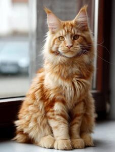 Maine Coon Cost guide showing a fluffy Maine Coon cat and the factors that influence its price